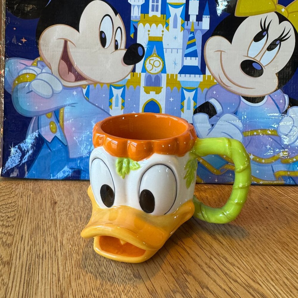 Disney Parks Halloween Donald Pumpkin Mug Small